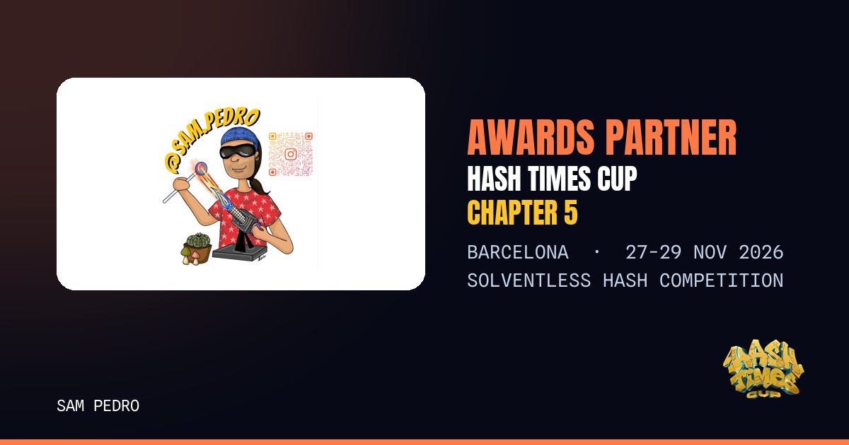 Sam Pedro, Official Awards Partner of Hash Times Cup Chapter 5